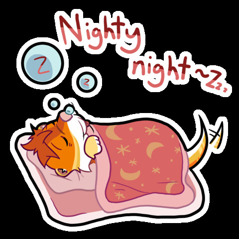 Nighty night sticker